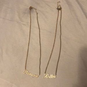 Harley Quinn and Joker necklace set